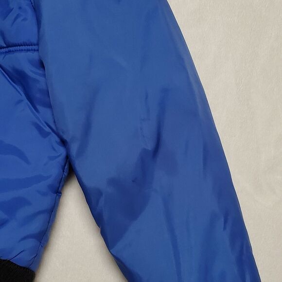 Vintage 1980s Arctic Blue Full-zip Removable Sleeve Puffer Snow Ski Jacket M - Picture 11 of 12